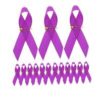 SEWACC 100pièces Rubans de Sensibilisation Satin Insigne pour Violence Conjugale Épinglette de Solidarité pour Événements et Commémorations