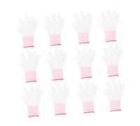 SEWACC 12 paires Gants Antistatiques Nylon avec Revêtement Antidérapant Protection Doigts et Poignets Confort Ergonomique pour Travail Industriel Mécanique et Manutention