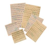 SEWACC 12 pièces Autocollants Lettres et Chiffres Mini Alphabet Numérique Décoratifs pour Scrapbooking DIY Lettres Adhésives Faciles à Coller Sans Résidu pour Albums Enveloppes et