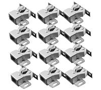 SEWACC 12 pièces Loqueteau Double pour Porte Armoire Loquet à Ressort Clip de Quincaillerie Placard Facile à Installer Serrure à Billes pour Meubles