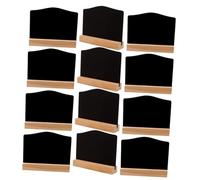 SEWACC 12 pièces Mini Tableau Ardoise Double Face avec Chevalet Bois pour Étiquettes Menus et Décorations de Mariage Bureau Cuisine Stable