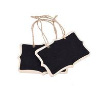 SEWACC 12 pièces Mini Tableau Noir Double Face Ardoise Craie pour Messages et Décorations Mariage Fête Restaurants Cartes de Place