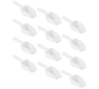 SEWACC 12 Pièces Pelle à Grains, Pelle à Glace Réutilisable Multifonction en Pp, Blanche, pour Farine et Feuilles de Thé, pour Bar et Boutique de Desserts