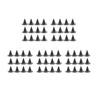 SEWACC 120 Pièces Mini Chapeaux de Sorcière Noirs en Plastique pour Décorations Polyvalentes, Création de Scènes Miniatures et Accessoires pour Maison de Poupée Halloween