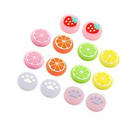 SEWACC 14 Pièces Capuchons de Joystick Silicone Thème Animal avec Motif de Chat et Fruits Lumineux Accessoires de Amélioré pour Manette de Jeu