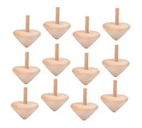SEWACC 15pièces Lot de Toupies Bois Jouets à Peindre Et Colorier Non Beiges pour Garçon Fille