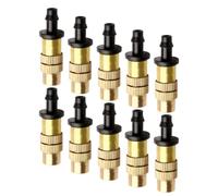 SEWACC 16 Buses de Brumisation en Cuivre 4/7 MM pour Tuyau D’Arrosage Pistolet D’Arrosage Basse Pression Réglable Pulvérisation Fine pour Irrigation Refroidissement et Jardinage