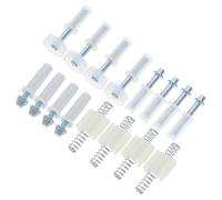 SEWACC 16 Pièces Kit de Quincaillerie pour Porte Pliante Matériel de Réparation pour Portes Coulissantes avec Pivots Supérieurs et Inférieurs pour Maintenance à Domicile et Bureaux