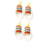 SEWACC 16 Pièces Mini Cone Party Hats for Pets with Pom Poms Birthday Caps for Small Dogs and Cats Reusable and Comfortable Party Decoration