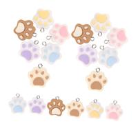 SEWACC 18 pcs Breloques Résine Patte de Chien Légères et Durables pour DIY Bijoux Collier Porte-clés Bracelets Pendentifs Accessoires Créatifs