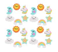 SEWACC 180 Pièces Mini Erasers Bulk Set Rainbow Star Moon For School Classroom Party Favors Homework Rewards