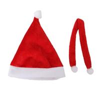SEWACC 1ensemble Set de Décoration de Noël avec Chapeau Velours Doré et Écharpe Créative pour Lampes de Table Ornement Festif Rouge Léger et Résistant