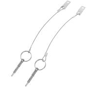 SEWACC 2 Ensembles Goupille de Bateau avec Câble et Cordon | Fixation Sûre, avec Fasteners Inclus, Argenté, pour Sièges Marins et Bimini Tops