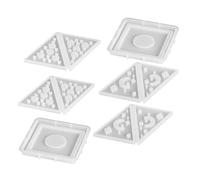 SEWACC 2 Ensembles Moule Silicone Flexible pour Bougies Pyramide Résine avec Motifs Lune Étoile Cœur Support Bougie DIY et Réutilisable pour Décoration Maison et Centre de Table Mariage