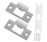 SEWACC 2 ensembles Plaques de Renfort pour Porte Acier Inoxydable Kit Plaques de Gâche et Couvre Pênes Renforcement Sécurisé pour Portes Intérieures et Extérieures