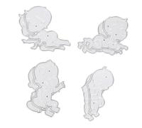 SEWACC 2 Ensembles Portez Votre Créativité Niveau Supérieur avec Notre de Couteaux de Découpe Acier Forme de Garçon Fille pour Scrapbooking Fabrication de Cartes Pours Projets Diy
