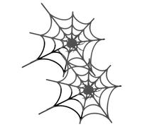 SEWACC 2 Feuilles sticker mural araignée toile d'araignée d'halloween décor d'halloween autocollants veille halloween decoration décoration halloween autocollant toile d'araignée Black