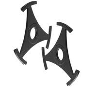 SEWACC 2 Pièces Adaptateur pour Platine Vinyle Triangle en Plastique Noir | Compatible Plupart des Marques, Installation DIY Simple, Lecture de Divers Vinyles, Résistant aux Déformations