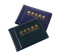 SEWACC 2 pièces Album de Collection de Mini Compartiments Classeur de Rangement Portable pour Monnaies Médailles et Jetons Lot de Vert et Bleu pour Amateurs de monnaies