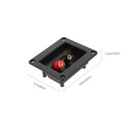 SEWACC 2 Pièces Boîte de Raccordement Haut Parleur Plaque de Bornier Double Post pour Caisson de Basses Connecteurs de Fixation Stables pour Systèmes Audio et Identification Facile des