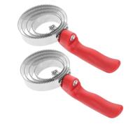 SEWACC 2 Pièces Brosse à Langue de Chat Peigne Grattoir pour Chevaux Réversible, Brosse à Crinière de Cheval à Dents Crénelées, Acier Inoxydable et Plastique, Argenté, pour Chevaux