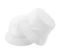 SEWACC 2 Pièces Chapeaux Blancs Unisexe pour Personnaliser Casquettes Confortables Respirantes pour Activités Extérieures Projets Familiaux