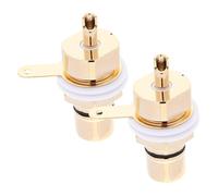 SEWACC 2 Pièces Connecteur Femelle à Souder pour Amplificateur Prise à Montage sur Panneau avec Conception Lotus Lot de Compatibilité Audio
