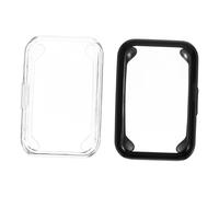 SEWACC 2 pièces Coque TPU de Protection Transparente et Noire pour Watch Fit Étui Complet Anti-Rayures Lot de Facile à Installer Accessoire pour Montre