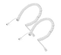 SEWACC 2 Pièces Cordon Téléphonique Spiralé Flexible et Câble Modéré Antinœud pour Combiné Téléphone Fixe Transmission Stable Sans Interférence