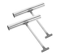 SEWACC 2 pièces Crochets de pour Regards T Acier Robuste Lot de Outils pour Ouverture de Couvercles Égout et Manutention Polyvalente