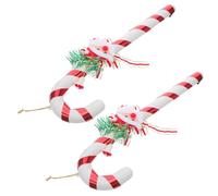 SEWACC 2 Pièces Décoration Canne à Sucre Suspendue Rouge et Blanc pour Sapin de Noël Lot de Ornements Festifs Résistants et Colorés DIY Fêtes et Décors Intérieurs