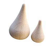 SEWACC 2 Pièces Diy Beech Water Drop Models Unfinished Craft Ornaments For Home And Table Decoration