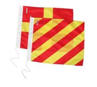 SEWACC 2 Pièces Drapeau de Signalisation Nautique en Polyester pour Bateau, Pavillon International R Y pour Sécurité Renforcée en Milieu Marin