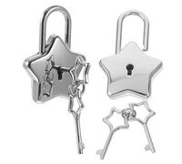 SEWACC 2 pièces Étoile Forme de Pentagramme avec Clés DIY et Décoratif pour Journal Boîte à Bijoux et à Dos Cadeau pour Femmes et Voyage