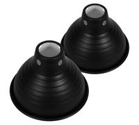 SEWACC 2 Pièces Lampe Chauffante Tortue Terrestre avec Abat-Jour Noir en Fer pour Terrarium Reptile, Chauffage Rapide Maintien Température et Humidité, pour Maisons et Laboratoires