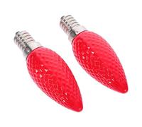 SEWACC 2 pièces LED Candelabra Bulbs Socket Patterned LED Candle Light Vintage Style Energy Saving Christmas Decoration