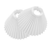 SEWACC 2 pièces Lot de Abat Jours Plissés Tissu pour Lampe de Table Accessoires Durables et Faciles à Installer Convient pour Lampe de Chevet Décoration pour Salon et Chambre