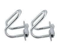 SEWACC 2 pièces Lot de Clips Fer Galvanisé U pour Fixation Croisée Tuyau Pouce pour Équipement Délevage Porcin