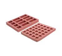 SEWACC 2 Pièces Mini Silicone Brick Molds for Table Model Materials Cement Paving Mold for Architectural Modeling and DIY Miniature Brick Simulation