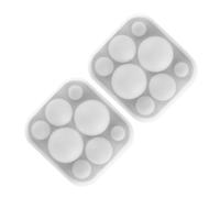 SEWACC 2 Pièces Moule Silicone Époxy pour Perles DIY Moules Demi-sphères Translucides Flexibles Outils de Moulage Bijoux Epoxy