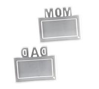 SEWACC 2 pièces Moule Silicone pour Porte Clés Mom Dad Moule Résine Époxy DIY pour Fête des Mères Création Pendentifs Personnalisés Kit Décoratif Famille Lot