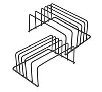SEWACC 2 Pièces Organisateur de Couvercles pour Armoire en Fer Noir