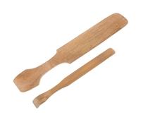 SEWACC 2 Pièces Pagaies Bois pour Modelage Argile Outils de Sculpture pour Façonnage et Lissage de Poterie Accessoires Professionnels pour Fabrication de Théière Argile Pourpre