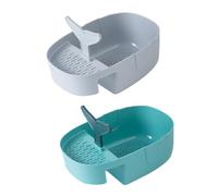 SEWACC 2 pièces Panier Égouttoir Évier Cuisine PP et Inoxydable Filtre à Résidus avec Bords Arrondis Accessoire Pratique pour Rangement et Drainage des Restes