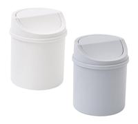SEWACC 2 Pièces Petite Poubelle de Table avec Couvercle en Plastique | Design à Couvercle Flexible, des Odeurs, Réutilisable, pour Maison et Chambre, Format Mini