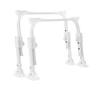 SEWACC 2 Pièces Pieds de Meuble Réglables Pliants en Fer Blanc | Hauteur Ajustable, Base Antidérapante, Installation Facile, Usage Multiple, pour Canapé et Bureau Scolaire