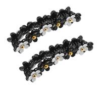 SEWACC 2 Pièces Pince à Cheveux Banane en Acrylique Fleur à Cinq Pétales, Design Élégant et Antidérapant, Réutilisable pour Femmes et Filles Lors de Fêtes ou Mariages