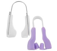 SEWACC 2 Pièces Pince-nez en Silicone Doux pour Sommeil et Ronflements, | Lot Blanc Amélioré et Violet Nuit, Usage Simple, Style Élégant, Confort Souple, Forme du Nez