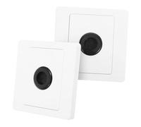 SEWACC 2 pièces Plaque Murale Blanche avec Trou Passe Câble Cache Prise Décoratif Robuste Installation Facile sans Outil Protège et Organise Câbles pour Maison Bureau Lot Joint