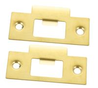 SEWACC 2 pièces Plaques de Gâche Acier Inoxydable Plaques de Recouvrement pour Pêne Dormant Renforts de Porte Robustes et Faciles à Installer pour Serrure de Porte